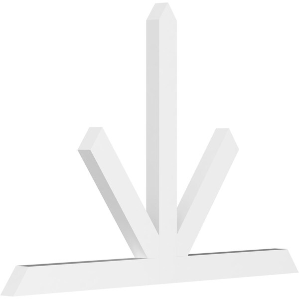 Ekena Millwork Saratoga Architectural Grade PVC Gable Bracket, 96"W x 64"H x 4"D x 6"F, 16/12 Pitch GBP096X64X0406SAR00 - main